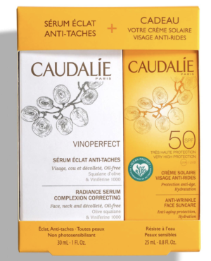 Caudalie Vinoperfect Serum 30ml and SPF50 Suncare Duo 25ml LOOKFANTASTIC