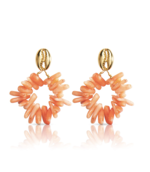 MAUI PINK CORAL EARRINGS NANNA FOLK