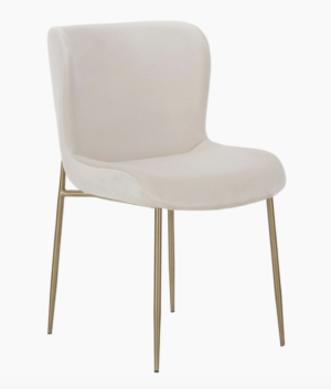 Westwing Collection Chaise velours rembourrée Tess