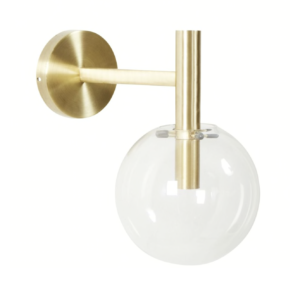 MAISONS DU MONDE Applique globe en verre et métal doré