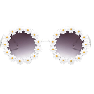 TENDYCOCO Lunettes de Soleil Femmes Mode Marguerite Tournesol Lunettes de Soleil Forme de Fleur Lunettes Lunettes de Soleil de Fête pour Adultes