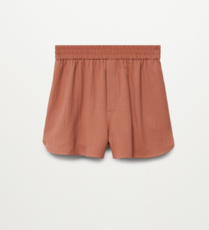 Short fluide texturé rouille MANGO
