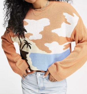 ASOS DESIGN – Pull avec motif paysage