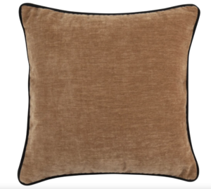 MAISONS DU MONDE Housse de coussin en velours jaune moutarde et noir 40×40