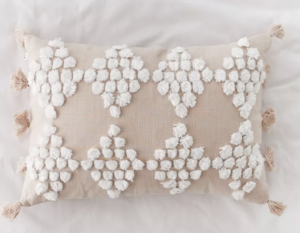 Tufted Geo Bolster Pillow $49.00 Urban Outfitters Home