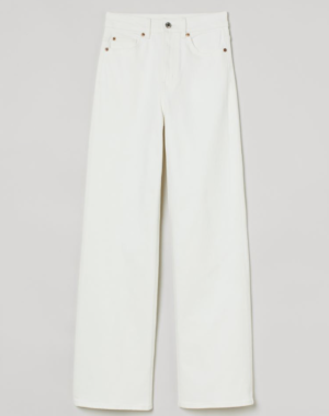 Wide High Jeans BLANC H&M