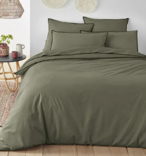 LA REDOUTE INTERIEURS Housse de couette en coton lavé, brodée, Merida