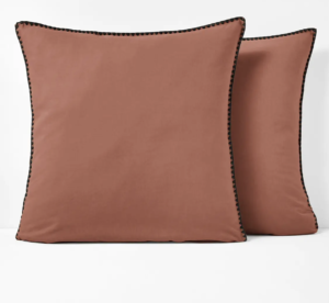 LA REDOUTE INTERIEURS Taie d’oreiller en coton lavé, brodée, Merida