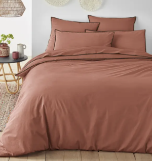 LA REDOUTE INTERIEURS Housse de couette en coton lavé, brodée, Merida