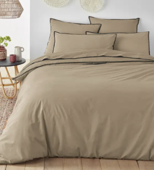 LA REDOUTE INTERIEURS Housse de couette en coton lavé, brodée, Merida