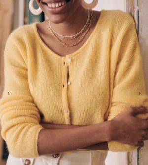 GILET GASPARD  Jaune Pastel Sézane