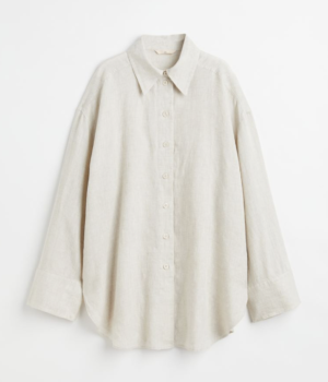 Chemise en lin beige H&M
