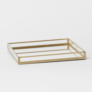 Plateau carré en verre H&M