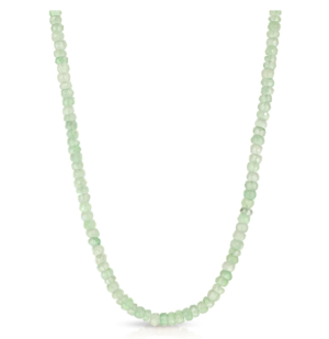 Beaded Gemstone Necklace – Prehnite 4mm Elizabeth Stone