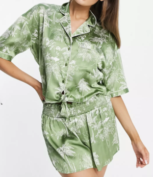 Topshop – Ensemble avec pyjama et peignoir imprimé palmiers