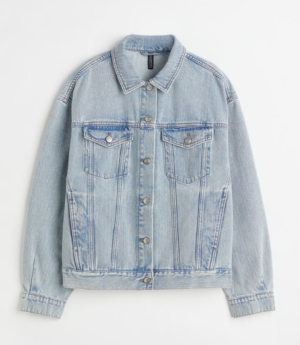 veste en jean délavé H&M