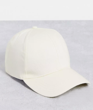 ASOS DESIGN – Casquette de baseball en toile – Écru