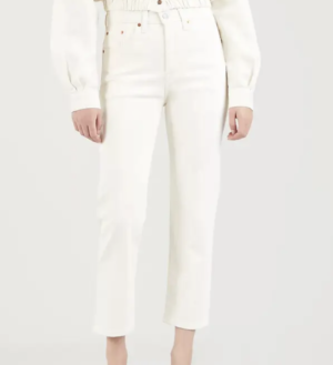 Levi’s – Ribcage – Jean bootcut court – Écru