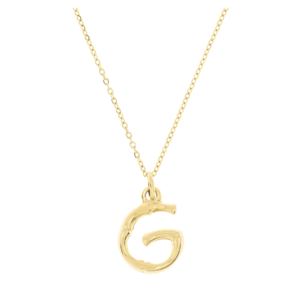 NEW ONE LETTER NECKLACE G GOLD