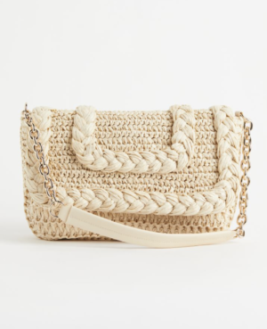 Sac bandoulière en paille H&M