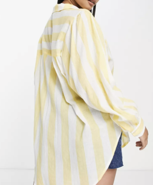 Vila – Chemise rayée – Citron