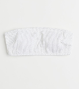 Haut de maillot bandeau paddé BLANC H&M