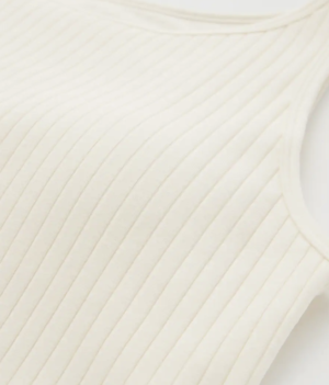 CROP TOP CÔTELÉ À SOUTIEN-GORGE INTÉGRÉ FEMME uniqlo