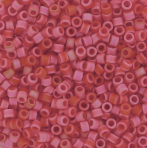 MIYUKI DELICA 11/0 DB0873 – MAT OPAQUE VERMILLION RED AB X 8G PERLES & CO
