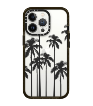 Black Summer Palm Trees on Transparent Background CASETIFY