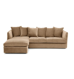 Am.pm Canapé angle conv velours stonewashed Neo Chiquito LA REDOUTE