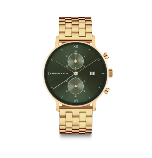 Chrono Gold Green Steel KAPTEN & SON