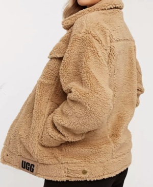 UGG – Frankie – Veste camionneur duveteuse – Fauve