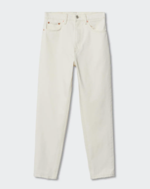 Jean mom taille haute écru MANGO