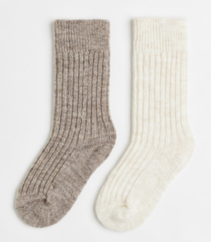 Lot de 2 paires de chaussettes beige H&M