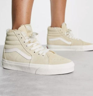 Vans – SK8-Hi – Baskets montantes confortables – Beige