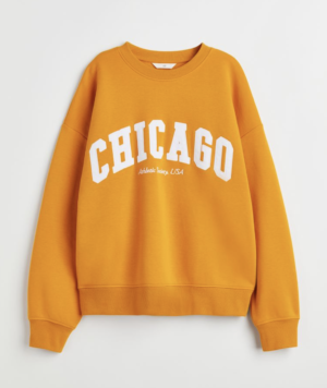 Sweat à encolure ronde orange CHICAGO H&M