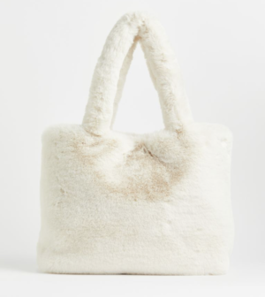 Sac shopping fusse fourrure blanc H&M
