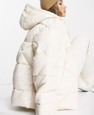 ASOS DESIGN – Doudoune matelassée – Crème