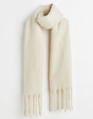 Écharpe tissée écru laine H&M