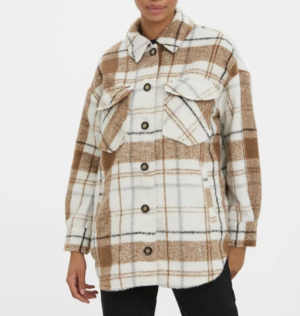 VERO MODA Surchemise à carreaux