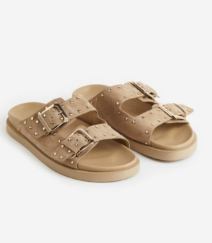 Sandales cloutées beige H&M