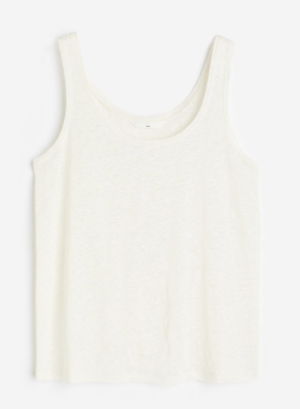 débardeur en lin blanc H&M