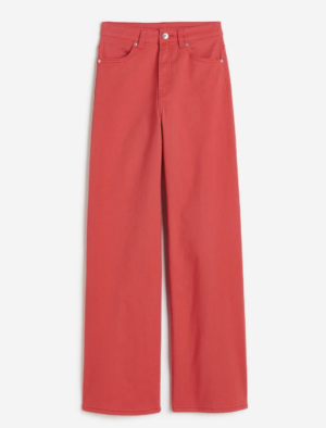Pantalon ample en twill rouge H&M