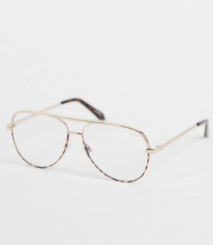 Quay – High Key Mini – Lunettes aviateur anti lumière bleue – Doré