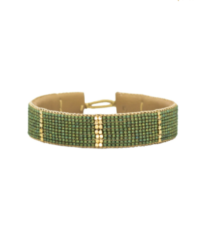 CLASSIC EMPIRE SAGE LEATHER BRACELET IBU JEWELS