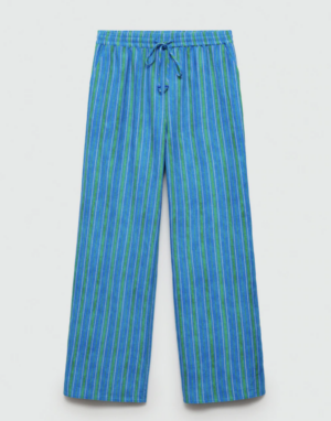 Pantalon lin imprimé rayures RÉF. 77090360-MORAIMA-LM mango