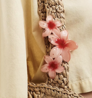 ASOS DESIGN – Pince à cheveux détail fleur effet dégradé – Rose