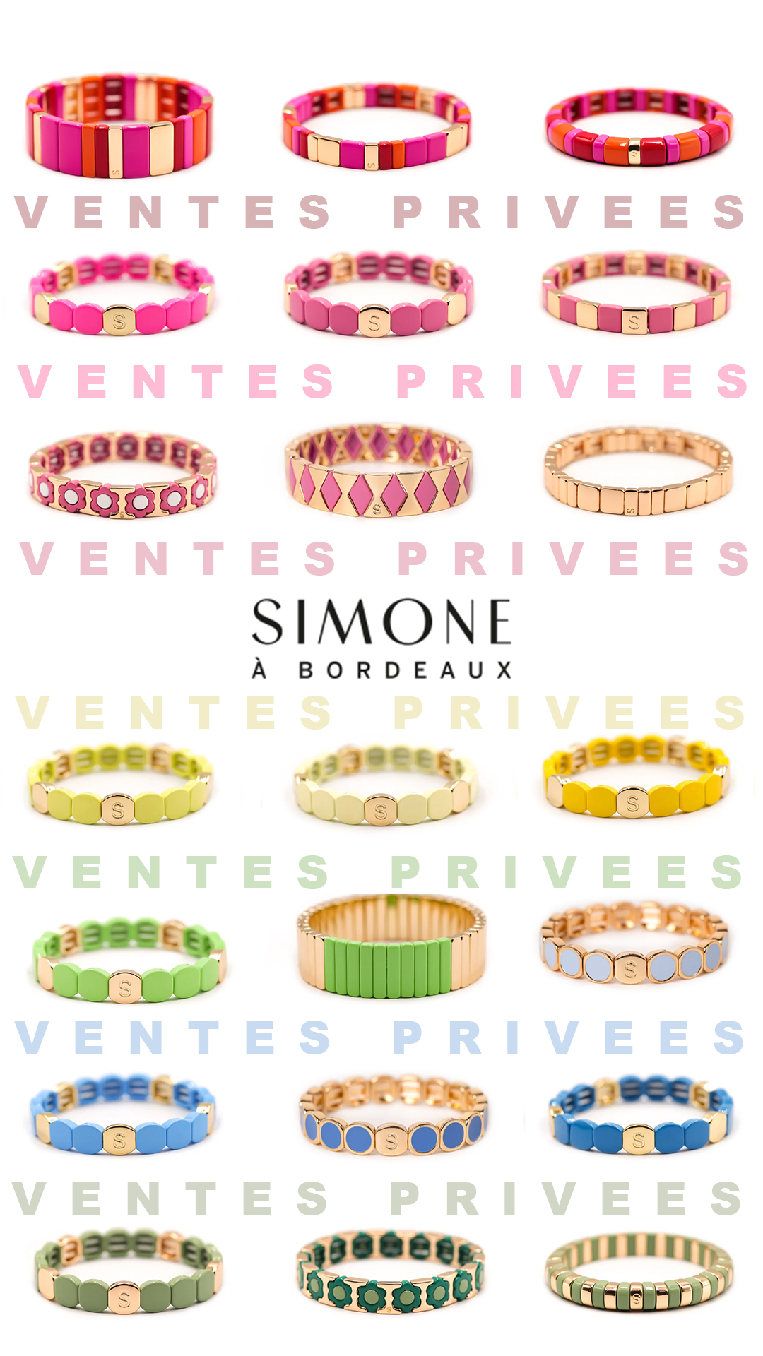 ventes privées simone à bordeaux bracelets colorés