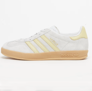 adidas Originals – Gazelle Indoor – Baskets unisexes – Argent/jaune