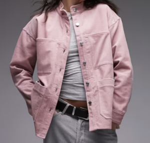 ARKET – Surchemise en velours côtelé avec poches fonctionnelles – Rose